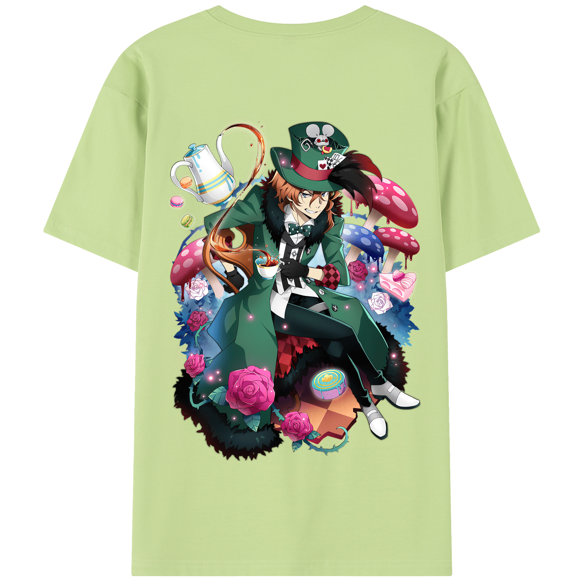 （画像用） 文豪ストレイドッグス Bungo Stray Dogs 綿100％半袖Tシャツ（背面プリント）